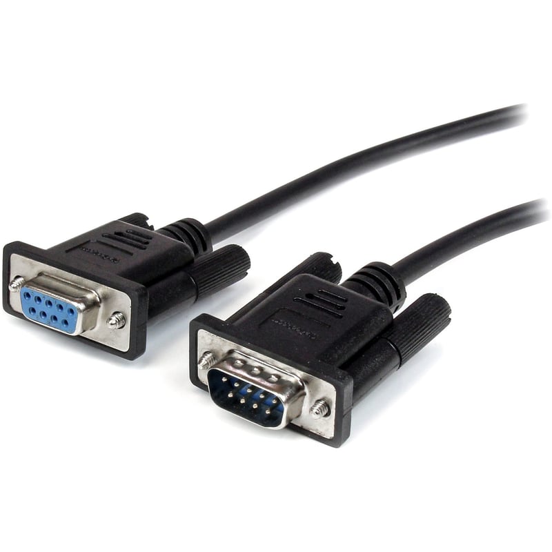 StarTech.com 3m Black Straight Through DB9 RS232 Serial Cable - M/F - Thumbnail 1