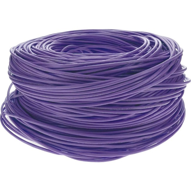 AddOn 1000ft Non-Terminated Purple CAT 6 Shielded PVC Bulk Cable - Thumbnail 1