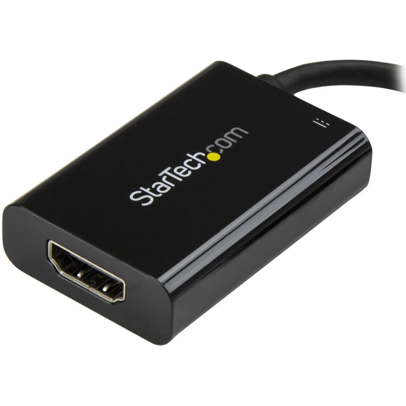 StarTech.com USB C to HDMI 2.0 Adapter 4K 60Hz with 60W Power Delivery Pass-Through Charging - USB Type-C to HDMI Video Converter - Black - Thumbnail 2