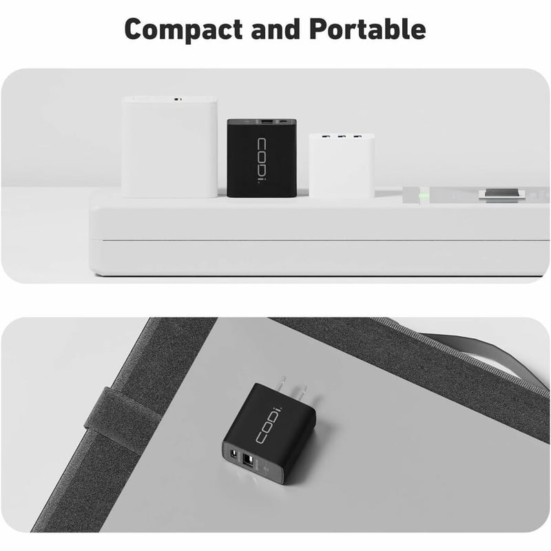 CODi Dual Port 20W Wall Charger/AC Adapter (USB-C, USB-A Outputs) - Thumbnail 5