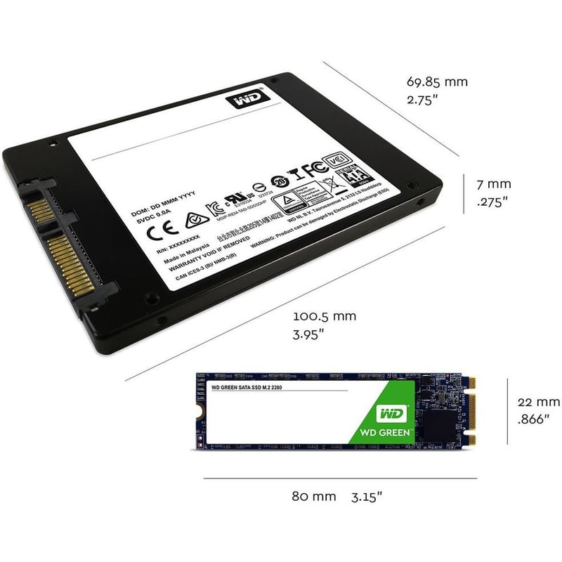 WD GREEN 240 GB SSD M.2 2280 INTERNAL SATA DESKTOP PC - Thumbnail 3