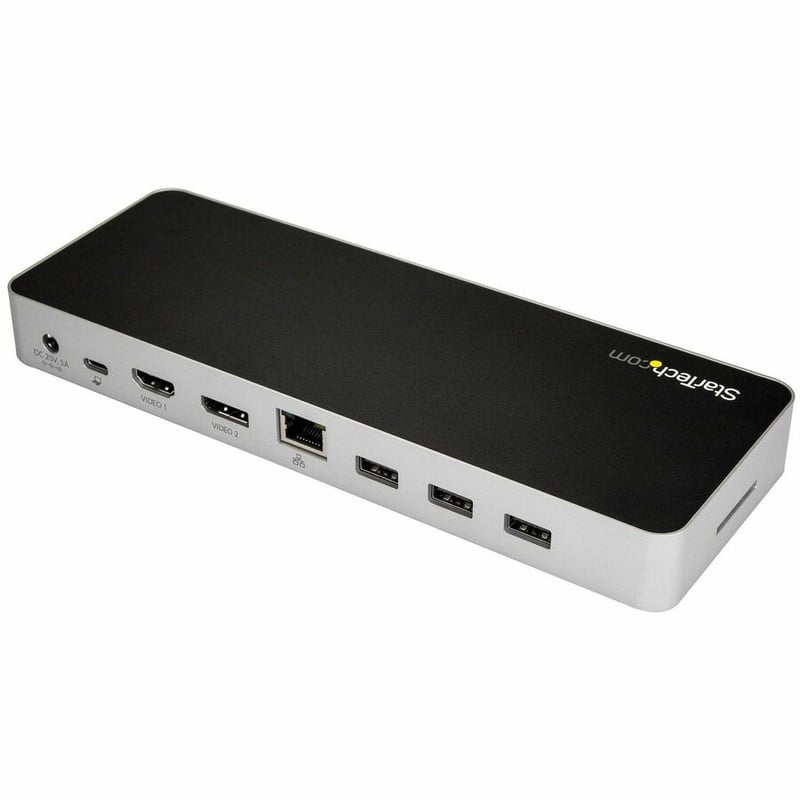 StarTech.com USB C Dock - 4K Dual Monitor HDMI & DisplayPort USB Type-C Docking Station - 60W Power Delivery, SD, 4-port USB 3.0 Hub, GbE - Thumbnail 3