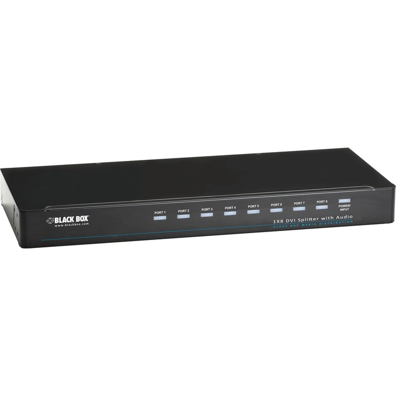 Black Box DVI-D Splitter with Audio and HDCP, 1 x 8 - Thumbnail 1