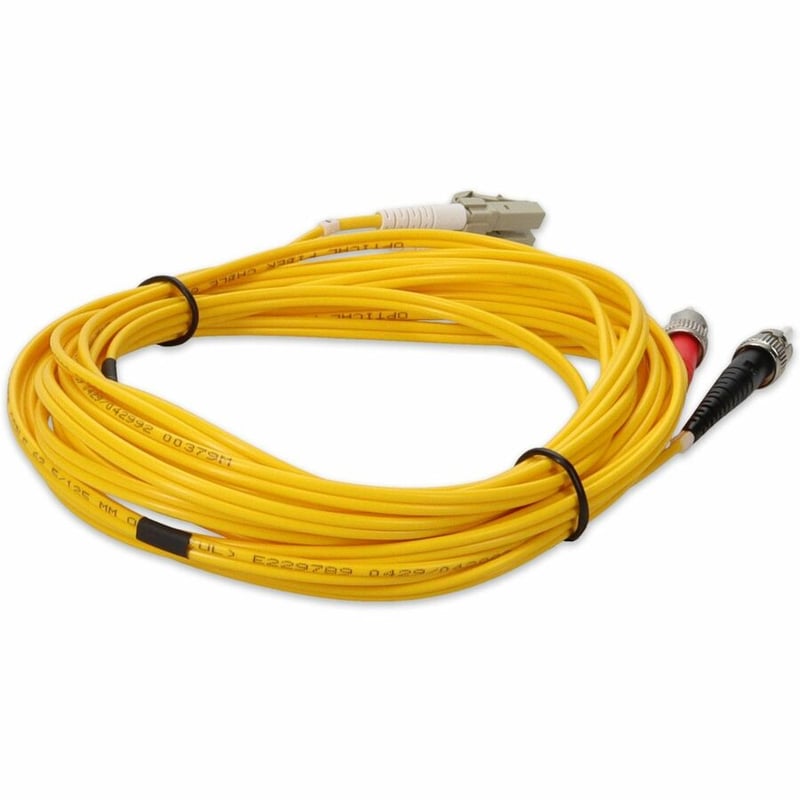 AddOn 2m ST to LC Yellow OM1 Duplex OFNR (Riser-Rated) TAA MMF Fiber Patch Cable - Thumbnail 5
