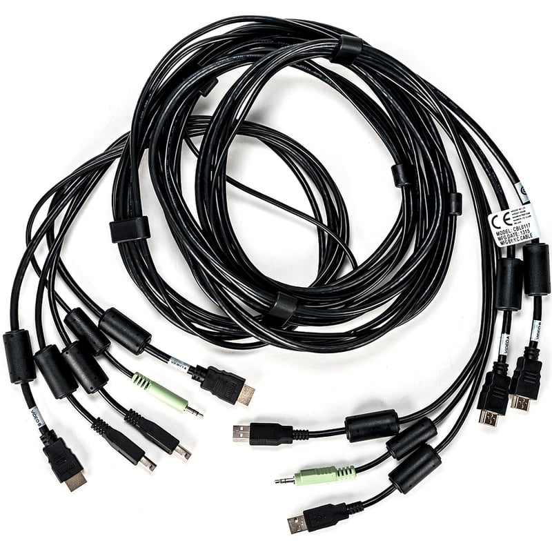 Vertiv Avocent USB Keyboard and Mouse, Dual HDMI and Audio Cable, 10 ft. for Vertiv Avocent SV and SC Series Switches - Thumbnail 3