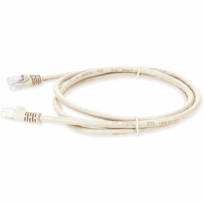 AddOn 3ft Beige CAT 5E PVC Ethernet Cable Snagless Bubble Boot RJ-45 M/M - Thumbnail 2