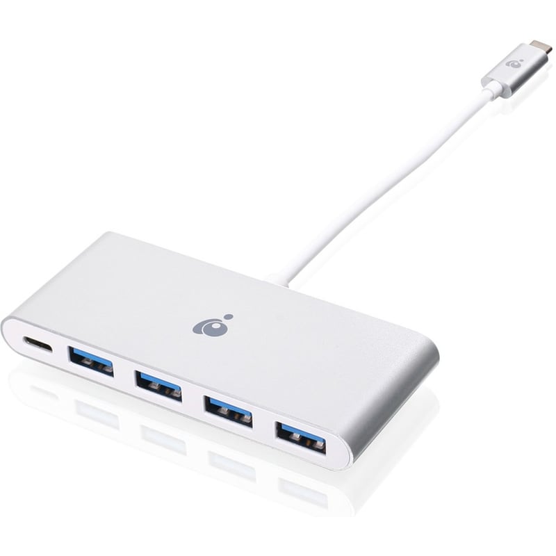 IOGEAR USB-C to 4 Port USB-A Hub with Power Delivery Pass-Through - Thumbnail 1