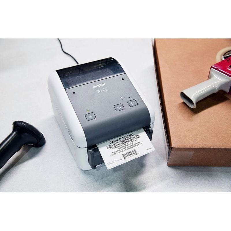 Brother TD4520DN Desktop Direct Thermal Printer - Monochrome - Label Print - Fast Ethernet - USB - Serial - Thumbnail 4