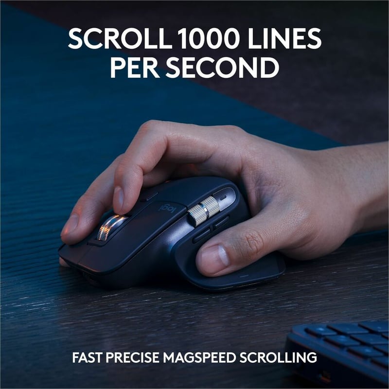 Logitech MX Keys S Combo - Performance Wireless Keyboard and Mouse with Palm Rest - Thumbnail 5