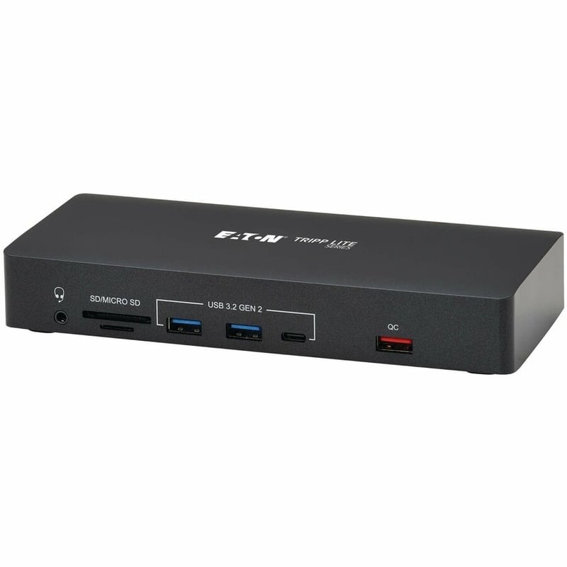 Tripp Lite by Eaton Safe-IT USB-C Dock Triple Display - 4K 60 Hz HDMI/DisplayPort VGA USB 3.2 Gen 2 USB Hub Gigabit Ethernet 100W PD Charging Antibacterial - Thumbnail 2