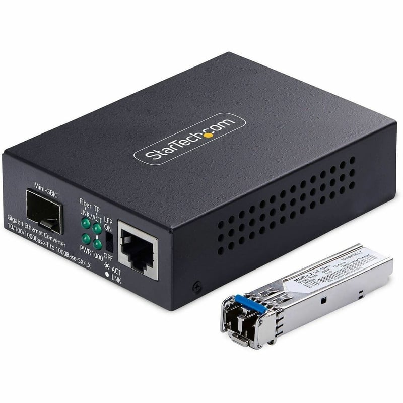 GIGABIT SM LC MEDIA CONVERTER 20 KM (12.4 MI) 10/100/1000 MBPS - Thumbnail 1
