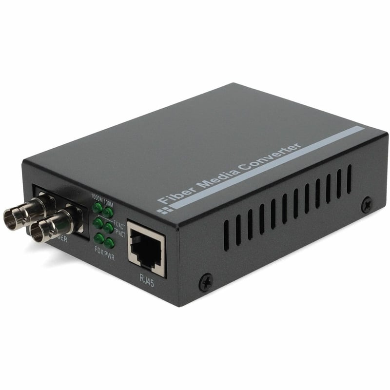 AddOn 10/100Base-TX(RJ-45) to 100Base-LX(ST) SMF 1310nm 20km Media Converter - Thumbnail 1