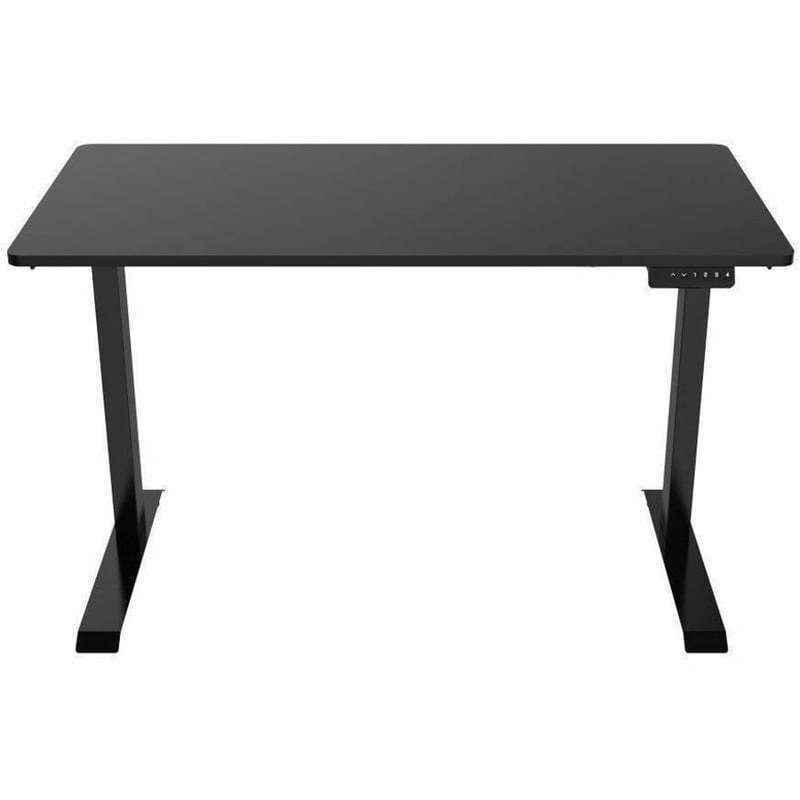 SIT-STAND DESK W/ WOOD TOP (BLACK BASE; BLACK TOP) - Thumbnail 1