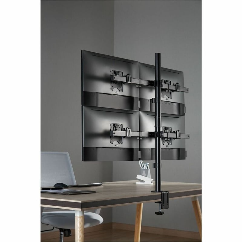 Rocstor ErgoReach Mounting Arm for Monitor, LCD Display, LED Display - Black - Landscape/Portrait - Thumbnail 5