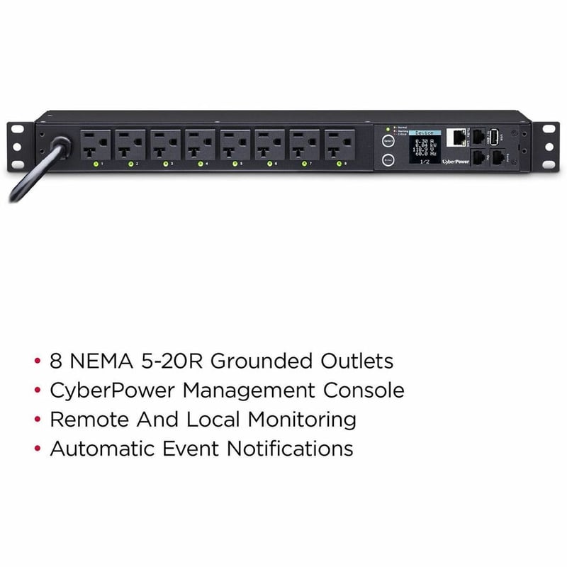 CyberPower PDU41002 Single Phase 100 - 120 VAC 20A Switched PDU - Thumbnail 2