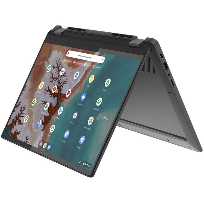 Lenovo Flex5 Chrome 14IAU 83AJ0000UX 14" Touchscreen Convertible 2 in 1 Chromebook - WUXGA - 1920 x 1200 - Intel Core i5 12th Gen i5-1235U Deca-core (10 Core) 1.30 GHz - 8 GB Total RAM - 8 GB On-board Memory - 256 GB SSD - Storm - Thumbnail 1