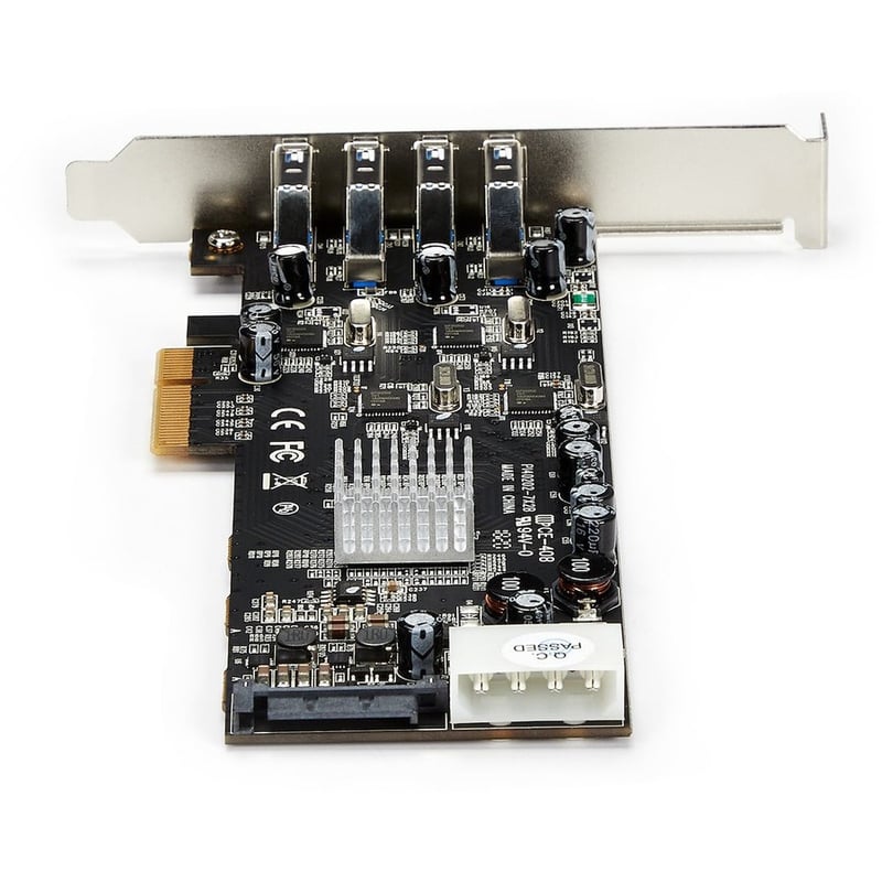 StarTech.com 4 Port PCI Express (PCIe) SuperSpeed USB 3.0 Card Adapter w/ 4 Dedicated 5Gbps Channels - UASP - SATA/LP4 Power - Thumbnail 2