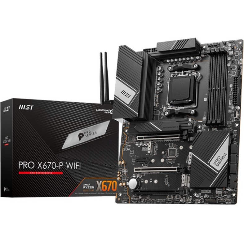 MSI PRO X670-P WIFI Desktop Motherboard - AMD X670 Chipset - Socket AM5 - ATX - Thumbnail 5