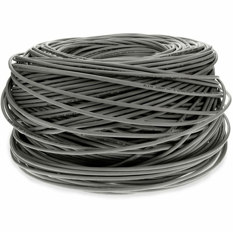 AddOn 1000ft Non-Terminated Gray CAT 6 Shielded PVC Bulk Cable - Thumbnail 4