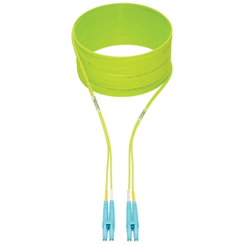 Eaton Tripp Lite Series 100G Duplex Multimode 50/125 OM5 LSZH Fiber Optic Cable (LC/LC), Lime Green, 7 m - Thumbnail 2