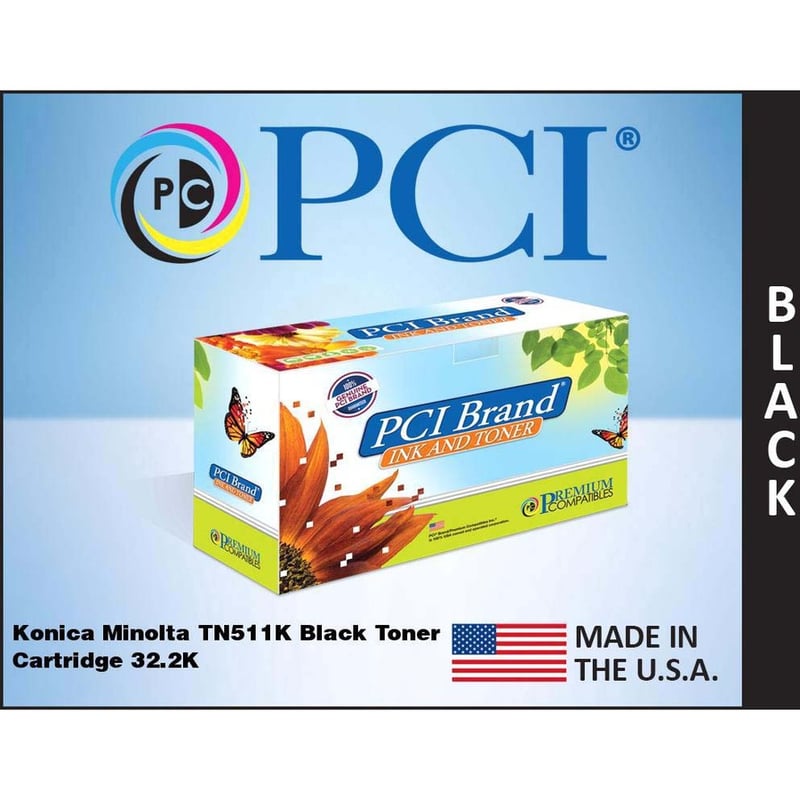 PCI BRAND KONICA MINOLTA TN511PC REPLACES KONICA MINOLTA TN511 BLACK TONER CARTR - Thumbnail 2