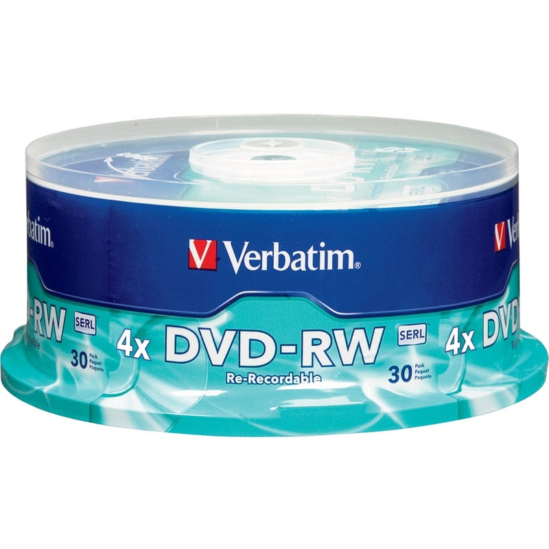 DVD-RW 4.7GB 4X with Branded Surface - 30pk Spindle - Thumbnail 1