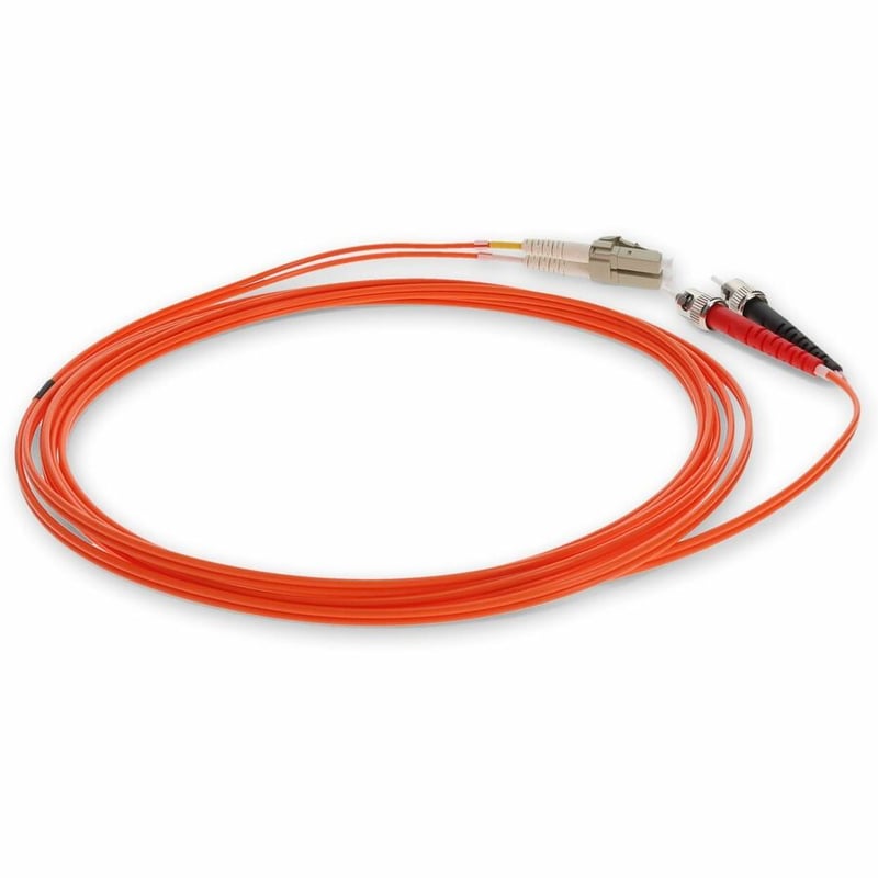 AddOn 10m ST to LC Orange OM2 Duplex OFNR (Riser-Rated) Fiber Patch Cable - Thumbnail 5