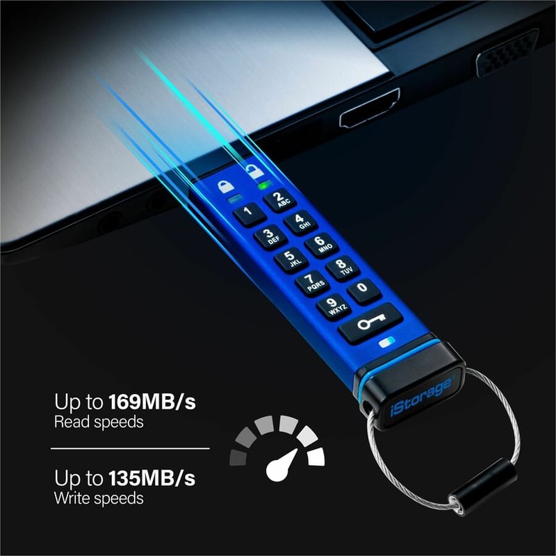 ISTORAGE DATASHUR PRO 4GB FIPS140-2 LEVEL3 HARDWARE ENCRYPTED - Thumbnail 4