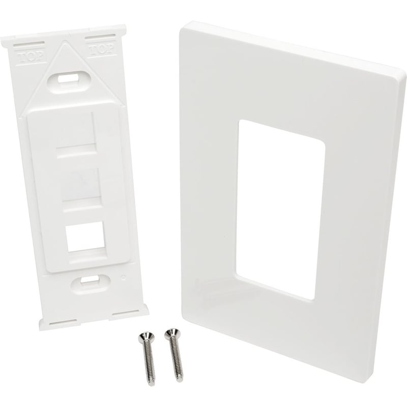Tripp Lite by Eaton Single-Gang 3-Port Wall Plate Keystone Cat5/6 USB HDMI Dport RCA - Thumbnail 2