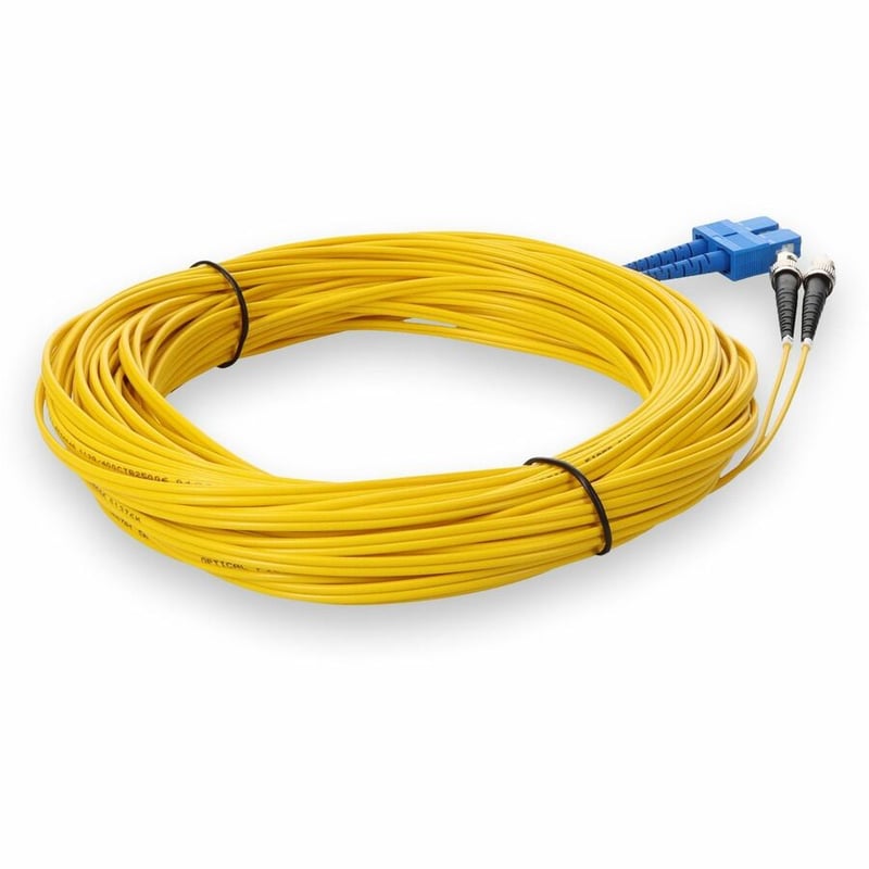 AddOn 15m SC (Male) to ST (Male) Yellow OS2 Duplex Fiber OFNR (Riser-Rated) Patch Cable - Thumbnail 5