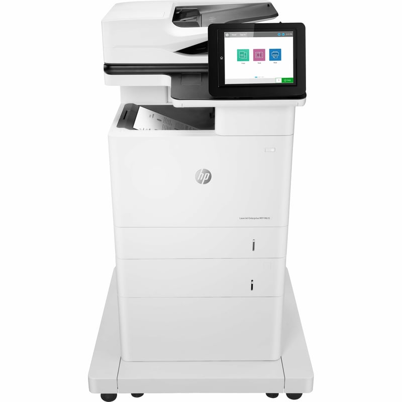 HP LaserJet M635 M635fht Laser Multifunction Printer-Monochrome-Copier/Fax/Scanner-65 ppm Mono Print-1200x1200 Print-Automatic Duplex Print-300000 Pages Monthly-1200 sheets Input-Color Scanner-600 Optical Scan-Monochrome Fax-Gigab - Thumbnail 1