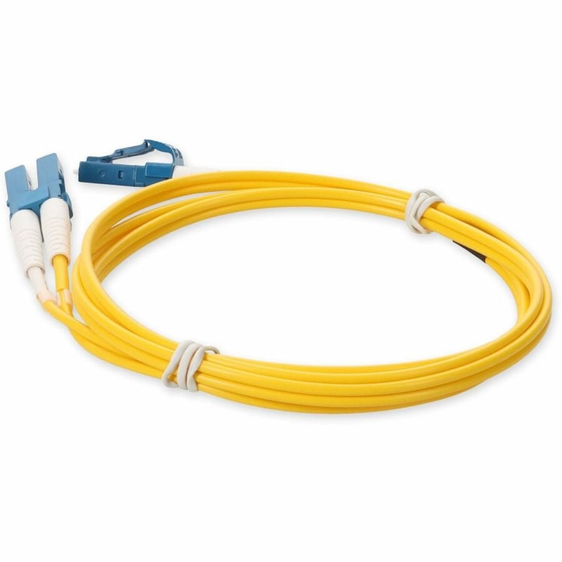 AddOn 0.5m LC to LC Yellow OS2 Duplex OFNP (Plenum-Rated) TAA SMF Fiber Patch Cable - Thumbnail 3