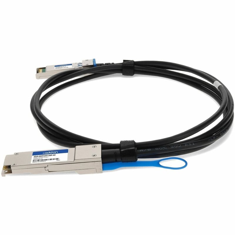 AddOn Solarflare&reg; SOLR-QSFP1SFP-5MP Compatible TAA Compliant 10GBase-CU QSFP+ to SFP+ Direct Attach Cable (Passive Twinax, 5m) - Thumbnail 2