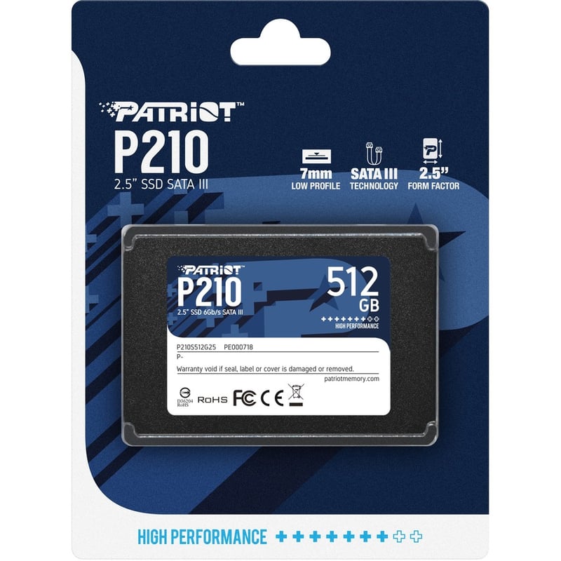 PATRIOT P210 512GB SATA3 2.5 SSD - Thumbnail 4