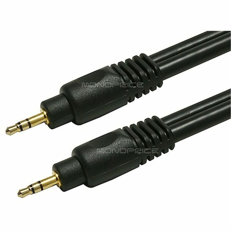 STEREO M TO STEREO M CABLE 15FT - BLACK - Thumbnail 2