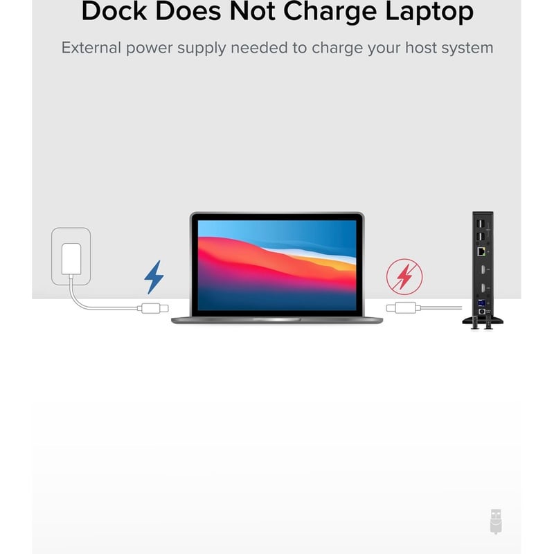 Plugable Laptop Docking Station Dual Monitor for USB-C or USB 3.0 - Thumbnail 5