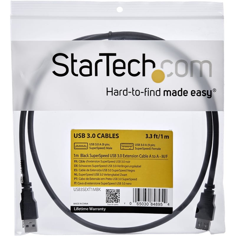 StarTech.com 1m Black SuperSpeed USB 3.0 (5Gbps) Extension Cable A to A - M/F - Thumbnail 5