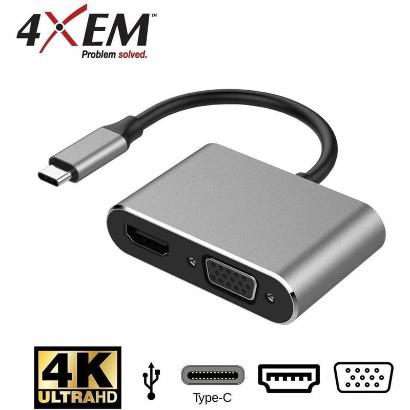 4XEM's 4-in-1 HDMI, VGA, Power Delivery USB-C Dock - Thumbnail 3