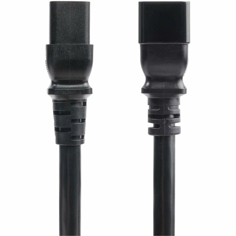 StarTech.com 2ft (60cm) Heavy Duty Extension Cord, IEC 60320 C19 to C20 Black Extension Cord, 20A 250V, 12AWG, UL Listed Components - Thumbnail 2