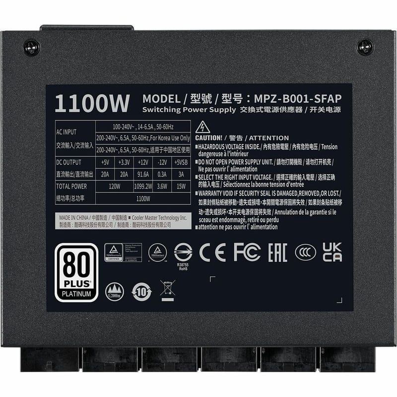 Cooler Master V SFX Platinum 1100 MPZ-B001-SFAP-B 750W Power Supply