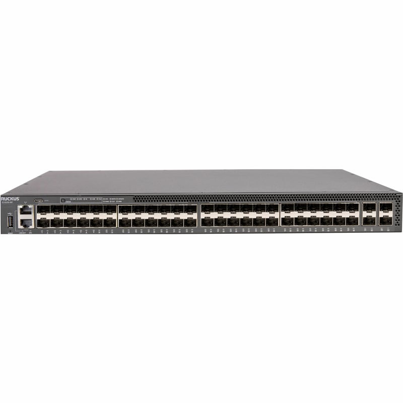 RUCKUS ICX 8200 SWITCH, 48 10/100/1000 MBPS SFP PORTS, 4 25 GBE SFP28 STACKING/U