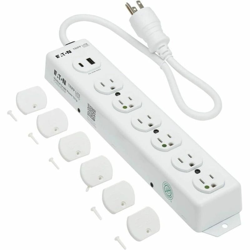 UL 1363 MEDICAL POWER STRIP 6 OUTLETS USB CHARGING 2FT CORD - Thumbnail 4