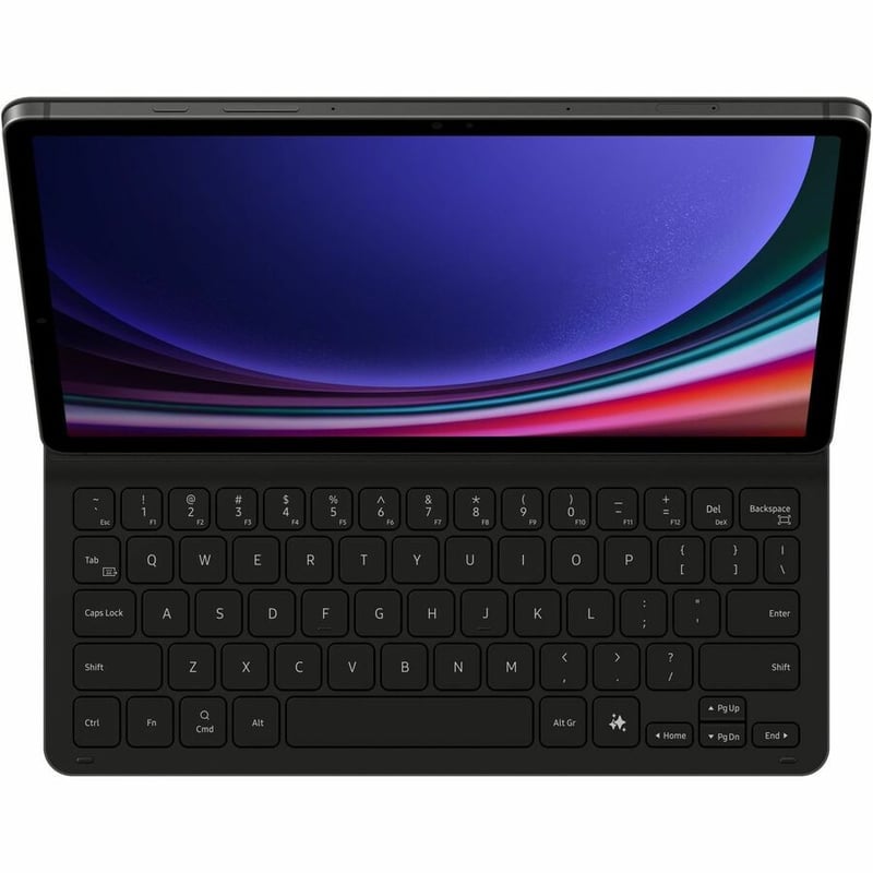 S10 FE S9 FE S9 BOOK COVER KEYBOARD SLIM - BLACK (AI KEY) - Thumbnail 3