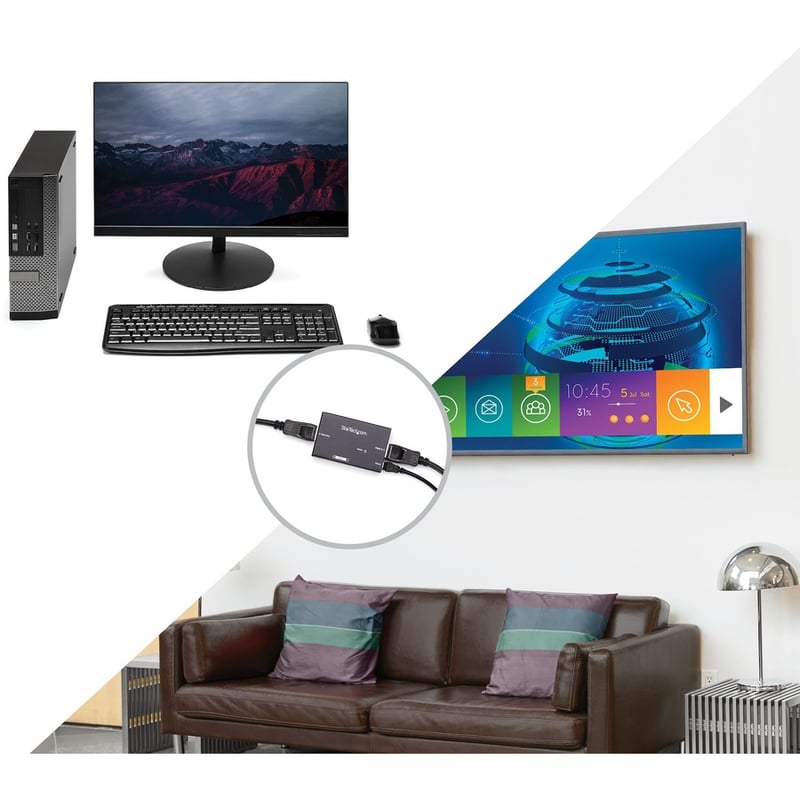 StarTech.com DisplayPort Signal Booster - DisplayPort Extender - DP Video Signal Amplifier - 4K 60Hz - Thumbnail 3