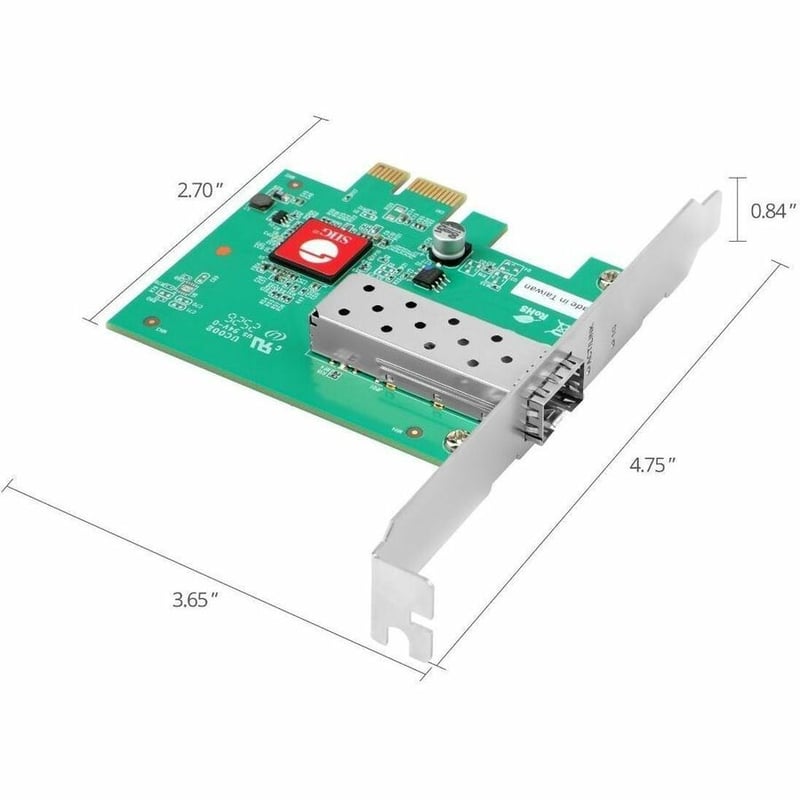 SINGLE PORT 1G SFP ETHERNET NETWORK PCIE CARD - 1GBPS - TAA COM - Thumbnail 5