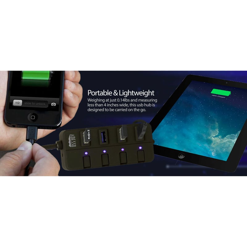 Adesso 4-ports USB 3.0 Hub - Thumbnail 4