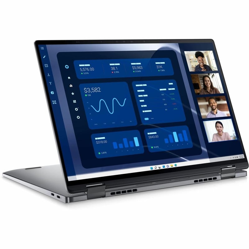 Dell Latitude 9000 9450 14" Touchscreen Convertible 2 in 1 Notebook - QHD+ - 60 Hz - Intel Core Ultra 7 165U - vPro Technology - Intel Evo Platform - 16 GB - 256 GB SSD - English (US) Keyboard - Magnetite - Thumbnail 5