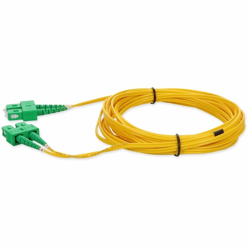 AddOn 6m ASC to ASC Yellow OS2 Duplex OFNR (Riser-Rated) SMF Fiber Patch Cable - Thumbnail 2