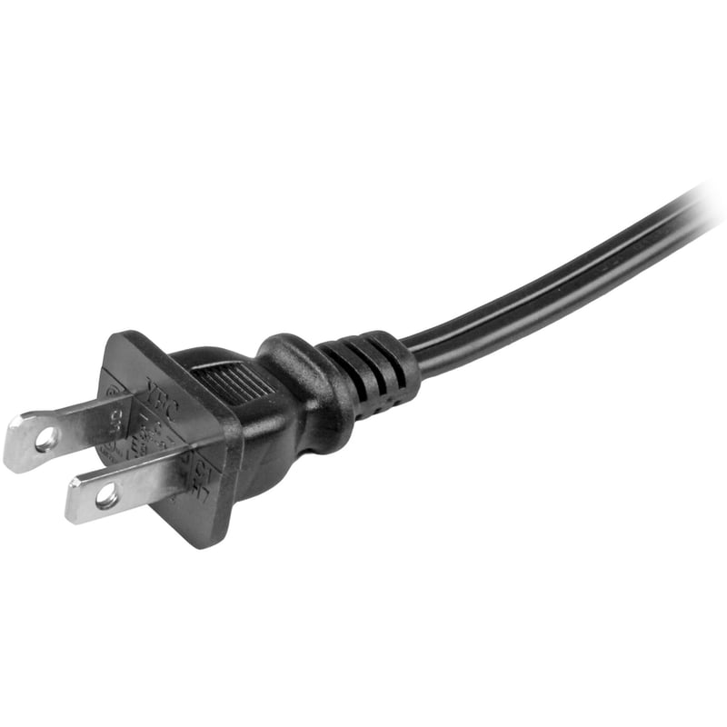 StarTech.com 6ft (2m) Laptop Power Cord, NEMA 1-15P to C7, 10A 125V, 18AWG, Laptop Replacement Power Cord, Power Brick Cable, UL Listed - Thumbnail 3