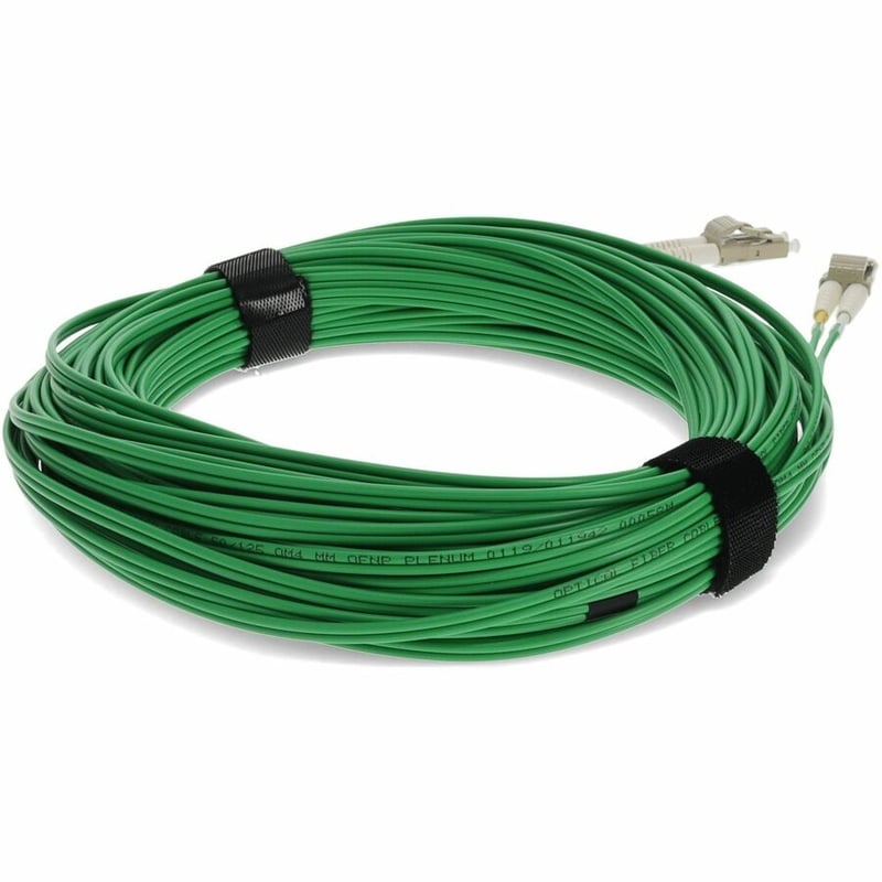AddOn 20m LC to LC Green OM4 Duplex OFNP (Plenum-Rated) Fiber Patch Cable - Thumbnail 5